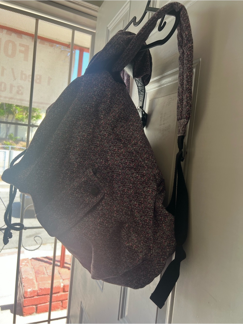 Vans Lavender Floral Drawstring Backpack - Picture 8 of 9